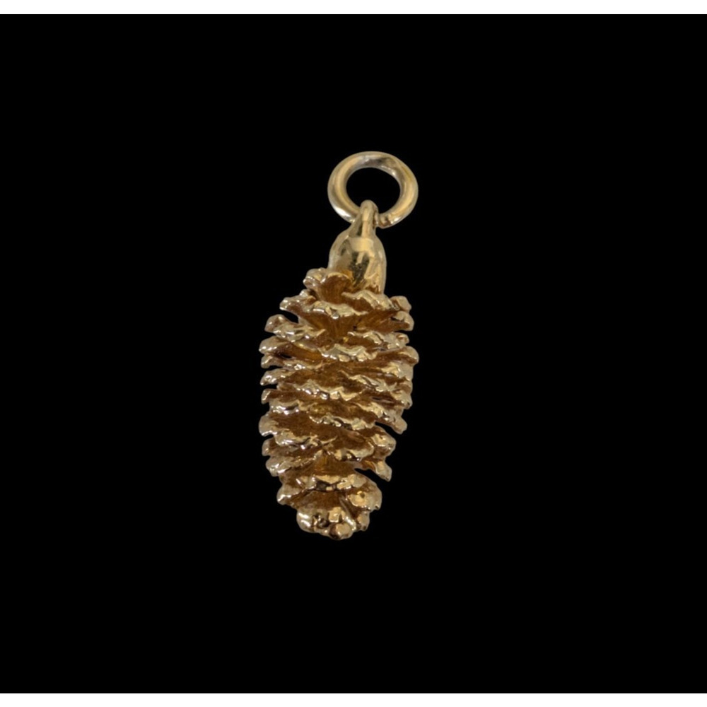 VTG Pinecone Goldtone Religious Resurrection Immortality Mini Pendant Charm